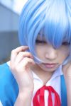  ayanami_rei blue_hair cosplay iori neon_genesis_evangelion photo sailor_uniform school_uniform 