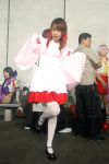  asian cosplay hair_ribbons hayashibara_kaguya miko photo tagme_character tagme_series thigh-highs twintails 