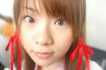  cosplay hair_ribbons hayashibara_kaguya miko photo tagme_character tagme_series twintails 