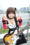  asian bustier cosplay guitar hairband hiromichi lingerie miniskirt photo suzumiya_haruhi suzumiya_haruhi_no_yuuutsu 