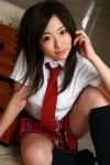   blouse cosplay knee_socks otomo_sayuri photo plaid pleated_skirt school_uniform necktie  