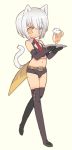  blade_(artist) blade_(lovewn) cat_ears cat_tail cat_tails flat_chest heterochromia hotpants original short_shorts shorts tail thighhighs thoto trap white_hair 