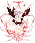 arm_above_head broken broken_chain chain dress hat highres light_purple_hair miserable_fate mob_cap n72 pink_dress pointing puffy_short_sleeves puffy_sleeves red_eyes remilia_scarlet short_sleeves spell_card touhou wrist_cuffs 