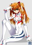  1girl blue_eyes bodysuit brown_hair eyepatch head_rest highres interface_headset long_hair looking_at_viewer neon_genesis_evangelion plugsuit rebuild_of_evangelion shikinami_asuka_langley sitting skin_tight solo souryuu_asuka_langley white_bodysuit yamayoshi 