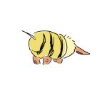  apios1 bee_costume commentary_request eevee from_behind full_body gen_1_pokemon no_humans pawpads pokemon pokemon_(creature) simple_background sketch solo stinger striped white_background 