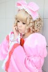   babydoll blonde_hair bloomers cosplay hair_bow hina_ichigo katakura_rin photo ribbons rozen_maiden  