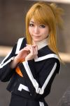  blonde_hair cosplay photo pleated_skirt sagiri_shion sailor_uniform school_uniform tagme_character tagme_series 