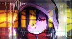  1214narumi 1girl angry frown green_eyes hair_over_one_eye hood hoodie kagerou_project kido_tsubomi long_hair red_eyes solo 