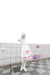  blue_hair cosplay kouno_tooru kouzuki_suzuka nurse nurse_uniform photo princess_princess 