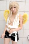  benten blonde_hair cosplay halter_top naka_aru photo shorts wings zone-00 