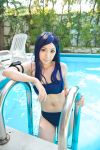  armband bikini blue_hair cosplay kuga_natsuki mai_hime miyuki photo pool swimsuit 