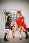  al_azif another_blood boots cosplay cuffs demonbane dress etheldreda gloves hair_ribbons knee_highs lace photo purple_hair ribbons rou saya tsugihagi_mishin 