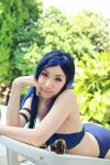  armband bikini blue_hair cosplay kuga_natsuki mai_hime miyuki photo pool swimsuit 