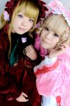   babydoll blonde_hair bloomers bonnet cosplay gown hair_bow hina_ichigo katakura_rin photo ribbons rozen_maiden shinku uni velvet  