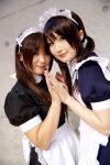  apron cosplay hirazuka_yuki maid maid_uniform photo tairano_mai twintails 