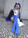   cosplay lady_yan photo robes romance_of_the_three_kingdoms shiraishi_rio silver_hair thigh-highs under_boob  