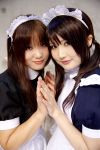  apron cosplay hirazuka_yuki maid maid_uniform photo tairano_mai twintails 