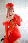  another_blood boots cosplay cuffs demonbane dress lace photo pink_hair rou ruffles 