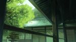  architecture building chinese_commentary column commentary_request crack cronstatd day door east_asian_architecture foliage fusuma gensoukyou highres no_humans outdoors pillar plant railing scenery shouji sliding_doors touhou tree tree_branch wallpaper wooden_railing 