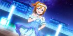  blue_eyes blush dress kousaka_honoka love_live!_nijigasaki_high_school_idol_club orange_hair short_hair smile 
