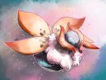  blue_eyes bug commentary creature english_commentary flying full_body gen_5_pokemon insect no_humans pinkgermy pokemon pokemon_(creature) signature solo volcarona 