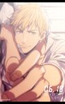  1boy backlighting bangs blonde_hair blurry character_name closed_mouth collarbone collared_shirt commentary_request dated depth_of_field earrings english_text fingernails hand_up happy_birthday jewelry kise_ryouta kuroko_no_basuke lens_flare looking_at_viewer male_focus mashima_shima outstretched_hand reaching_out shirt short_hair smile solo twitter_username upper_body white_shirt yellow_eyes 