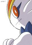  brown_eyes cinderace close-up commentary_request creature crossed_arms enishi_(menkura-rin10) face gen_8_pokemon highres looking_at_viewer no_humans pokemon pokemon_(creature) rabbit simple_background smirk solo white_background 