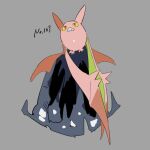  alternate_color apios1 bat cave commentary crobat flying full_body gen_2_pokemon grey_background no_humans number pokedex_number pokemon pokemon_(creature) red_eyes shiny_pokemon simple_background solo teeth yellow_sclera 