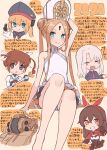  5girls abigail_williams_(fate/grand_order) abigail_williams_(swimsuit_foreigner)_(fate) absurdres amber_(genshin_impact) artoria_pendragon_(all) artoria_pendragon_(caster) bangs bare_shoulders black_bow blonde_hair blue_eyes bow braid braided_bun breasts brown_eyes brown_hair character_request chibi closed_eyes copyright_request double_bun dress_swimsuit fate/grand_order fate/stay_night fate_(series) forehead genshin_impact green_eyes grin highres illyasviel_von_einzbern keyhole kopaka_(karda_nui) legs long_hair looking_at_viewer mitre multiple_bows multiple_girls open_mouth orange_bow parted_bangs red_ribbon ribbon sidelocks small_breasts smile swimsuit translation_request twintails very_long_hair white_hair white_headwear white_swimsuit 