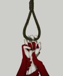  absurdres avogado6 grey_background head_out_of_frame highres noose original outstretched_arms rope simple_background tagme white_background 