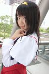  cosplay hairband himemiya_chikane kannazuki_no_miko matsunaga_ayaka photo pleated_skirt sailor_uniform school_uniform 