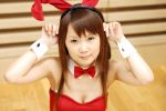   animal_ears asahina_mikuru rabbit_ears collar cosplay hiromichi leotard photo suzumiya_haruhi_no_yuuutsu  