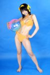  beachball cosplay hair_ribbons matsunaga_ayaka photo side-tie_bikini suzumiya_haruhi suzumiya_haruhi_no_yuuutsu 