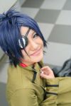  blue_hair boots chrome_dokuro cosplay eyepatch isumi kateikyoushi_hitman_reborn photo pleated_skirt 