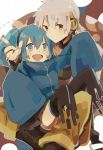  1boy 1girl blue_eyes blue_hair ene_(kagerou_project) headphones highres kagerou_project konoha_(kagerou_project) long_hair red_eyes twintails white_hair xi_yuu 