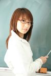  blouse cardigan classroom glasses pointer yamamoto_azusa 