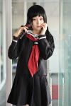  cosplay enma_ai jigoko_shoujo kanata_(model) photo sailor_uniform school_uniform waraningyo 