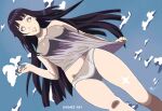  1girl clouds hyuuga_hinata light_purple_eyes long_hair naruto_(series) purple_hair sasaki-nh solo 