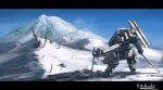  avalanche bottoms1237 from_behind highres looking_ahead mecha mountain no_humans original scenery science_fiction snow solo tree 