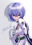  1girl 2020 ayanami_rei bangs blue_hair bodysuit breasts dated eyebrows_visible_through_hair from_side hair_between_eyes highres looking_at_viewer neon_genesis_evangelion open_mouth plugsuit red_eyes shiny shiny_hair short_hair small_breasts solo upper_body white_bodysuit ya9mnx6smrb8o8g 