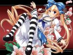  flower pantyhose rozen_maiden shinku shinshin striped striped_legwear 