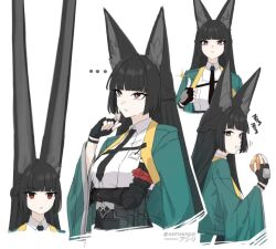 1girl animal_ears fox_ears hoshimi_miyabi long_hair very_long_ears zenless_zone_zero