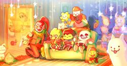  0_0 1other 2017 2d 3boys 3girls 3others alphys ambiguous_gender animal animal_ears ankle_boots annoying_dog anthro armor asgore_dreemurr backwards_hat baseball_cap beard bird bird_girl black_eyepatch black_shorts blonde_hair blue_jacket blue_shirt blue_shorts blue_skin boots brothers brown_boots brown_hair buck_teeth cape child colored_sclera couch cousins creature cup digital_media dog doorframe double_horizontal_stripe droopy_ears ear_fins everyone eyepatch facial_hair female fins fish fish_girl floor floppy_ears flower flowey_(undertale) food frisk_(undertale) frog froggit furry furry_female furry_male game_controller ghost gloves goat goat_boy goat_ears goat_girl goat_horns grey_hood hat head_fins height_difference high_ponytail holding holding_cup holding_food holding_game_controller hood hood_down hooded_jacket horizontal-striped_clothes horns human humanoid indoors jacket lesser_dog lizard lizard_girl lizard_tail long_hair loren_(undertale) male mammal mettaton monster monster_boy monster_girl monster_kid_(undertale) multiple_boys multiple_girls multiple_others napstablook new_year nnbadbear on_couch open_clothes open_jacket pants papyrus_(undertale) pastry photo_(object) pie pink_slippers pink_stripes plant playing_games ponytail purple_shirt red_bird_(undertale) red_boots red_cape red_gloves red_hair red_hat red_scarf reptile reptile_girl reptile_tail sans_(undertale) scalie scarf sharp_teeth shirt short_hair shorts shyren siblings single_vertical_stripe sitting skeleton slippers slit_pupils snail striped_clothes striped_shirt striped_shorts table teeth tongue tongue_put toriel two-tone_shirt undead undertale undyne unfinished utdr_(toby_fox) vegetoid vertical-striped_clothes vertical-striped_shorts white_armor white_dog white_fur white_gloves white_horns white_shirt white_stripes yellow_flower yellow_sclera yellow_skin yellow_stripes yellow_teeth 