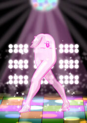  1other 2016 2d :3 digital_media disco_ball floor ghost legs_apart mettaton mettaton_(ghost) nnbadbear other_focus simple_background sparkle spotlight stage_light standing tile_floor tiles undertale utdr_(toby_fox) what 