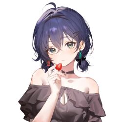 1girl belle_(zenless_zone_zero) short_hair strawberry twintails zenless_zone_zero