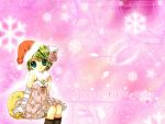  animal_ears catgirl christmas dejiko di_gi_charat pink santa_costume santa_hat 