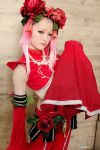  chest_wrap chinadress cosplay flowerhead kawasaki_ai king_of_fighters photo pink_hair qipao xiao_lon 