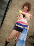  belt cape cosplay final_fantasy final_fantasy_x final_fantasy_x-2 halter_top photo saya shorts yuna 