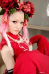  chest_wrap chinadress cosplay flowerhead kawasaki_ai king_of_fighters photo pink_hair qipao xiao_lon 