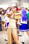  armor bikini_top boots cosplay hanafusa_maki horns photo ragnarok_online silver_hair succubus 